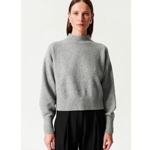 & OTHER STORIES Mock Neck Sweater In Grey Melange